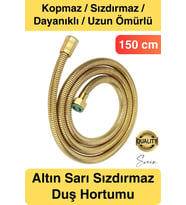 Yüksek Kalite Paslanmaz Kırılmaz Çelik Örgülü Duş Hortumu Uzayan Spiral 150 cm Büküm Önleyici