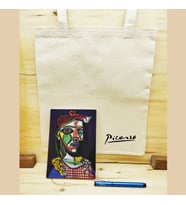 Pablo Picasso Set 7 - Defter-Kalem-Kanvas Çanta 1