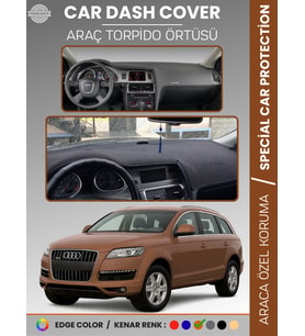 AUDI Q7 (2005-2015) Torpido Örtüsü Ön Göğüs Koruma Torpido Koruma Araca Özel Kaymaz Kolay Montaj