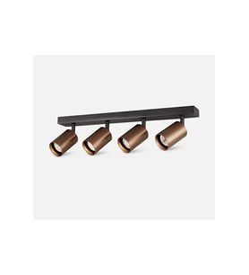 mylights Kahverengi Hareketli Başlık Siyah Metal Gövdeli LED Spot Tavan Avize Duvar Aplik Modern Tas