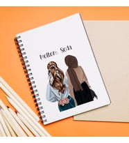 Kız Arkadaş ( Tesettürlü - Açık ) Tasarımlı Defter Kişiye Özel