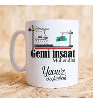 Gemi Mühendisi isme özel Meslek kupa bardak
