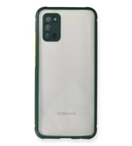 Mey İthalat® Samsung Galaxy A02S Kılıf Miami Şeffaf Silikon - Koyu Yeşil