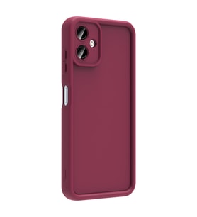Galaxy A06 Kılıf Kamera Korumalı Ananas Silikon Kapak (Mürdüm)