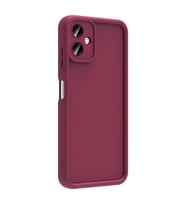 Galaxy A06 Kılıf Kamera Korumalı Ananas Silikon Kapak (Mürdüm)