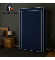 Trendmiz Tek Yandan Raflı Bez Dolap  Katlanabilir Gardırop  Toz Geçirmez Fermuarlı Saklama Dolabı