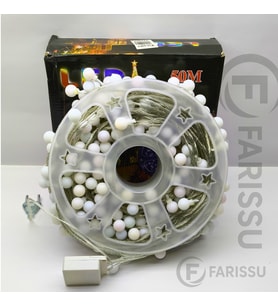 50 Metre RGB LED Top Işık  Metrede 5 LED  Toplam 250 LED  8 Modlu  Oda & Yılbaşı Aydınlatması