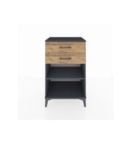 Hyperion Komodin Tek Raflı 2 Çekmeceli 60x44x96 Antrasit-Çam