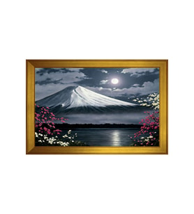 Manzara Temalı Kanvas Tablo 50 x 70 cm Gold Çerçeve