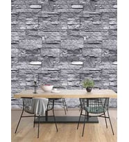 Dreamwall 3D Modern Taş Duvar Desenli Silinebilir Tekstil Duvar Kağıdı (Çok Renkli)