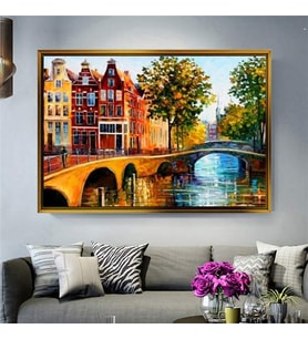 Altın Çerçeveli dekoratif tablo l1485 (Gold)