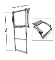 Sealux Teleskopik Paslanmaz Bot Merdiveni (3 Basamaklı) En: 34.5 cm Boy: 88 cm
