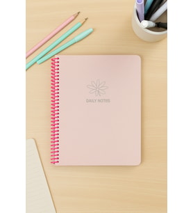 Okul Defteri A4 80 Yaprak Çizgili PP Kapak Spiralli Glitter Defter – Sticker Hediyeli