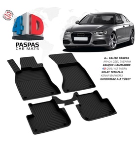 Audi A6 4D Araca Özel Havuzlu Kauçuk Paspas 2011-2018 (Karışık)
