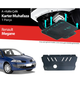 Renault Megane 2 Çelik Karter Muhafaza Koruma 2002 2003 2004 2005 2006 2007 2008 