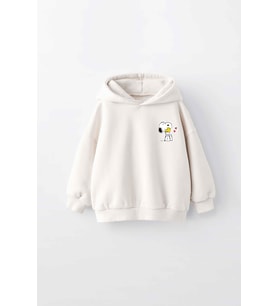 KIZ ÇOCUK SNOOPY BASKILI KAPÜŞONLU MANŞETLİ SWEATSHİRT