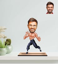 Kişiye Özel Bruce Lee Temalı Karikatür Ahşap Biblo