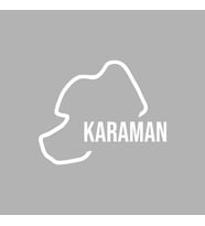 Karaman Harita Araba Sticker siyah 17x14 CM (Beyaz)