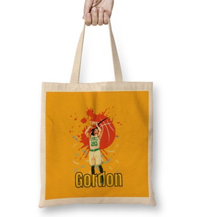 Gordon Hayward Gordon Hayward Vintage Art - Legend Basketball Gift Vintage Retro Style Bez Çanta Uzun Saplı
