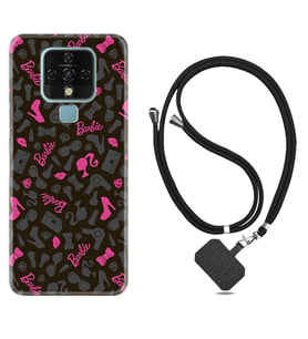 Tecno Camon 16 18P Pova Kılıf Boyun Askılı Silikon Barbie and Shoes 1413