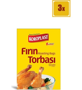 Koroplast Fırın Torbası 8 Adet 3'lü Set