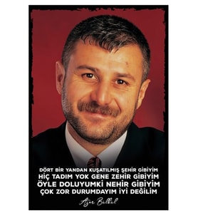 Azer Bülbül Tasarımlı Ahşap Poster