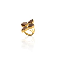 Kadir Jewellery 22 Ayar Altın Kaplama Zirkon Taşlı Kadın Vintage Yüzük