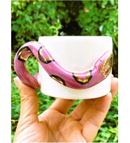 24 Ayar Altın Işlemeli, Yılan Kabartmalı, El Yapımı, Hediyelik Mug 220 ml, Snake Mug