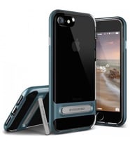 VRS Design iPhone 8/7 ile Uyumlu Crystal Bumper Kılıf Steel Blue