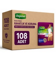 Depend Emici Külot Yetişkin Bezi XL - Extra Large Kadın 108 Adet (12PK*9)