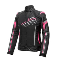 JK153W Motosiklet Montu Kadın 4 Mevsim Oxford 600-D Dayanıklı Kumaş Deri Women Motorcu Mont Pink