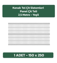 KONAK TEL ÇİT SİSTEMLERİ 1 ADET PANEL ÇİT TELİ 150X250 CM (Yeşil)