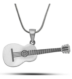 Hk Gümüş Erkek Kolye Gitar Gümüş Takı Hediyelik Ürünler