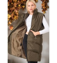 Z6743 DEWBERRY BAYAN YELEK-DÜZ HAKİ