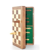 Mıknatıs Taşlı Ahşap Katlanabilir Kutulu Satranç Oyunu 35 Cm G224