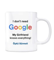Google İsimli Kupa I dont Need Google My Girlfriend Knows Everything
