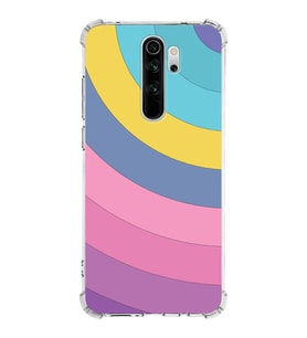 Xiaomi Redmi Note 8 Pro Köşe Korumalı Antişok Kapak Renk Cümbüşü Tasarımlı Şeffaf Silikon Kılıf