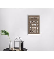 BK Home Coffee Tasarımlı Dekoratif Ahşap Beyaz Çerçeveli Tablo-22