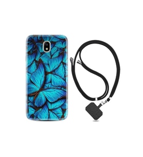 Samsung Galaxy J7 Pro Kılıf Desenli Silikon + Şarj Kulaklık Koruyucusu Owl 1351