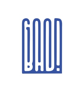 Good Bad Sticker17x17 Cm Mavi