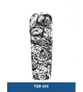TQB-205 MEKANİK VE SAAT DESEN GEÇİCİ KOL DÖVMESİ-TATTO