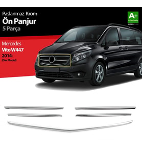 Mercedes Vito Uyumlu W447 Krom Ön Panjur Dar Model 5 Parça. 2014-2020
