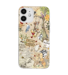 Iphone 12 Uyumlu Winnie The Pooh Tasarımlı Şeffaf Telefon Kılıfı