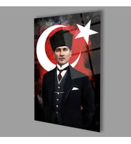 Atatürk Silüet Cam Tablo