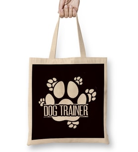 Dog Trainer Paw Dogs Training Animal Teaching Behavior Pet Bez Çanta Uzun Saplı