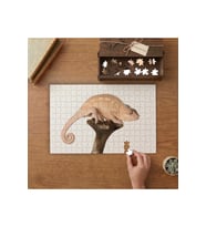 Bukalemun - Chameleon Tasarımı 240 parça Ahşap Puzzle Ahşap Kutuda MP09042
