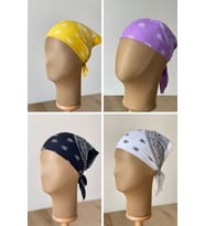 %100 Pamuklu Klasik Desen Unisex 4lü Bandana Seti Renkli Bandana Etnik Desenli A Kalite Bandana