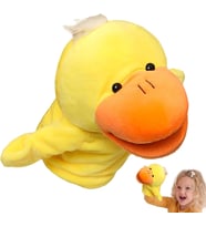 Ördek El Kuklası Çalışan Ağızlı Çocuk Peluş El Kuklaları