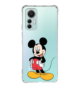 Xiaomi Mi 12 Lite Uyumlu Köşe Korumalı Antişok Kapak Mickey Mouse Tasarımlı Şeffaf Silikon Kılıf