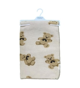 Bebitof Sevimli Ayıcıklar Desenli 90x100 cm Peluş Bebek Battaniye BBTF.TAS.95076